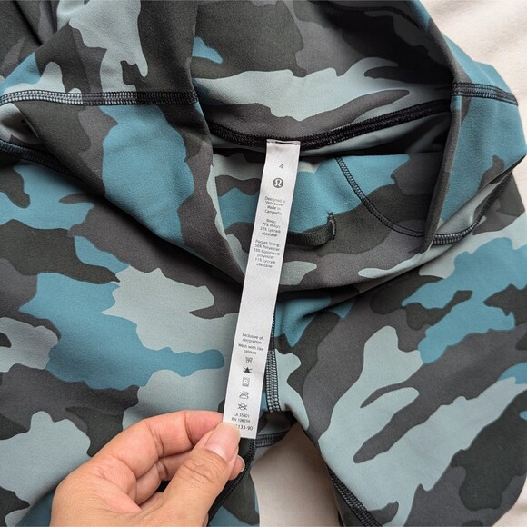 Lululemon Wunder Train High-Rise Tight 28" Heritage 365 Camo Tidewater Teal Mult - Picture 5 of 10